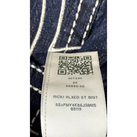 TRUE RELIGION Women's Blue Denim Ricki Relaxed Straight Big T Jean SZ 26 - Picture 11 of 12